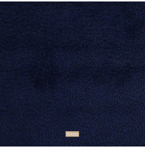 Tissu-ameublement-velours-chenille-pointillé-bleu-marine