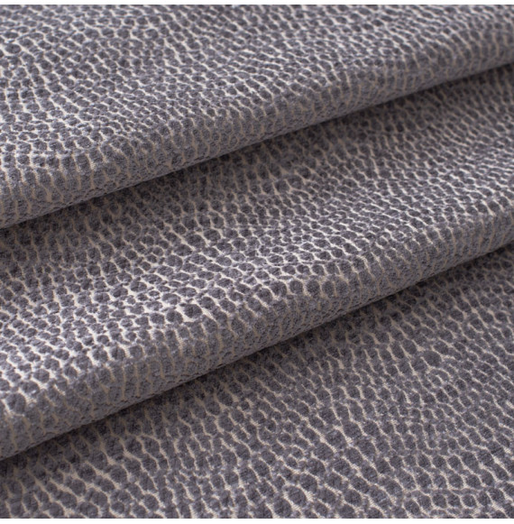 Tissu-ameublement-velours-chenille-pointillé-gris-foncé