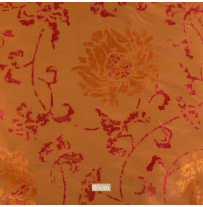 Oranje-en-rode-jacquard-zijden-tafzijde-meubelstof