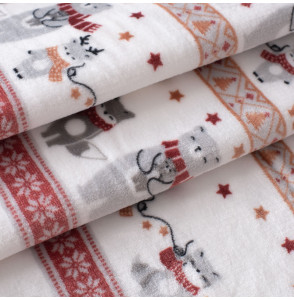 Tissu-polaire-blanc-Noël-animaux