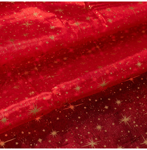 Rode-organza-kerststof-met-gouden-sterren