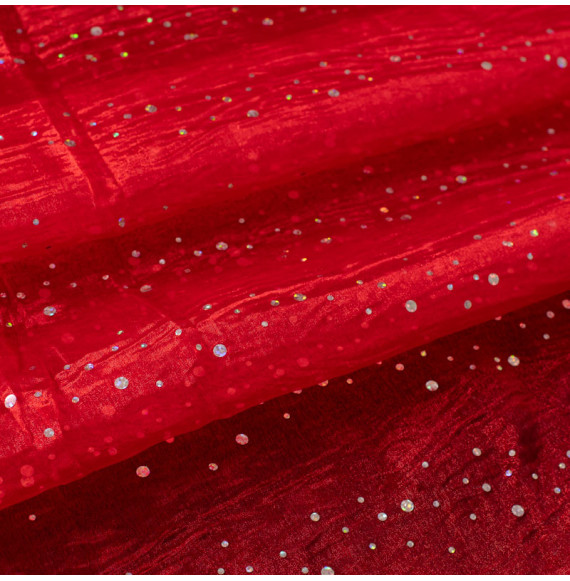 Tissu-de-noël-organza-rouge-paillettes-argentées
