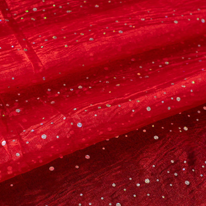 Tissu-de-noël-organza-rouge-paillettes-argentées