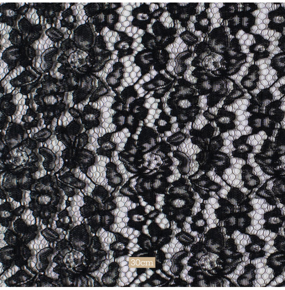 Tissu-dentelle-fleur-noir