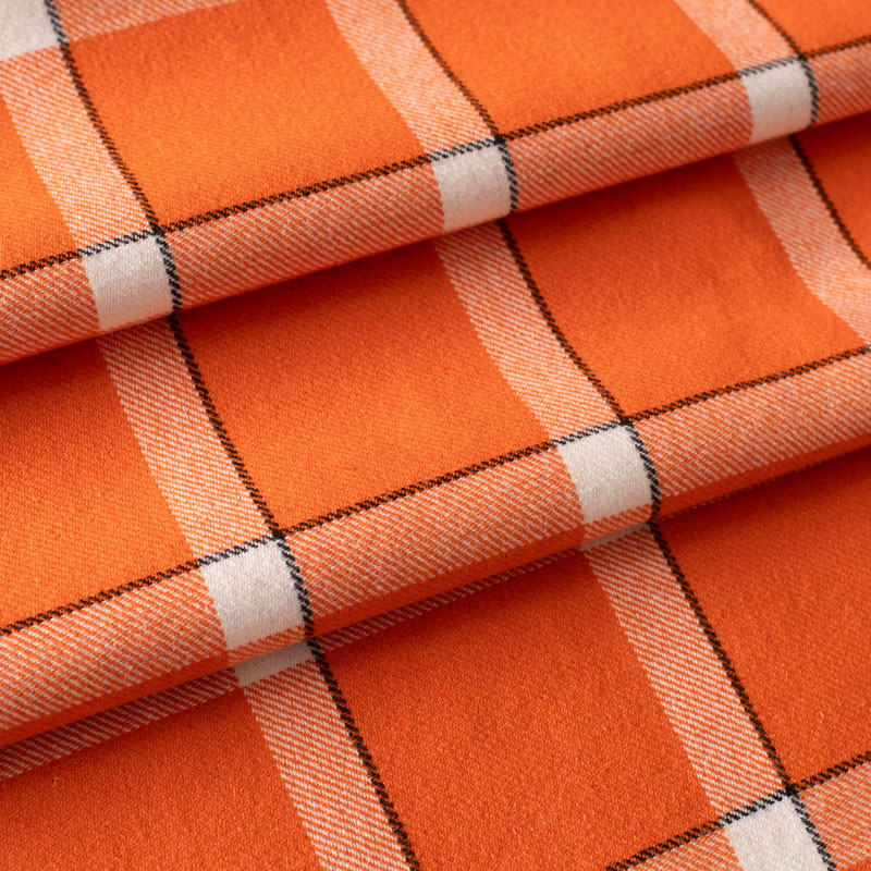 Vintage-wollen-oranje-geruiten-stof