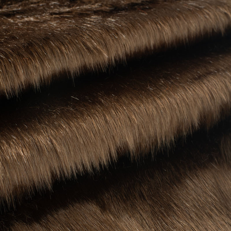 Tissu-fausse-fourrure-long-poil-brune