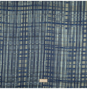 Tissu-crepe-de-soie-plisee-made-in-Italy-géométrique-bleu-et-kaki