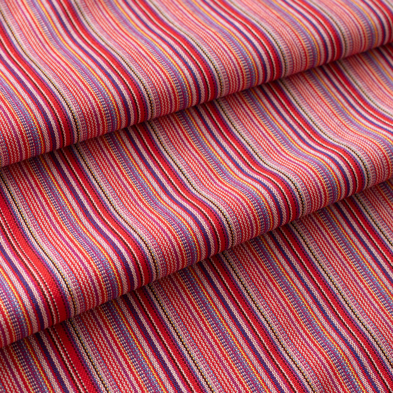 Tissu-jacquard-mexicain-rouge-multicolor
