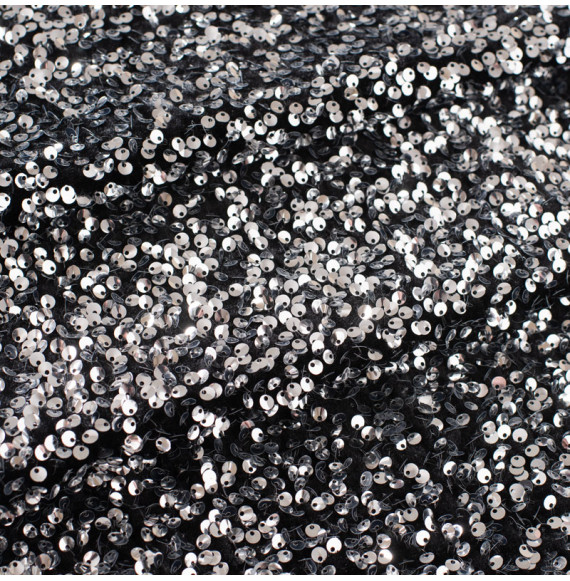 Fluwelen-stretch-stof-zwart-met-zilveren-pailletten