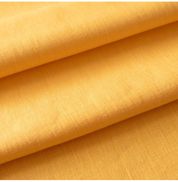 Fijne-linnen-stof-geel