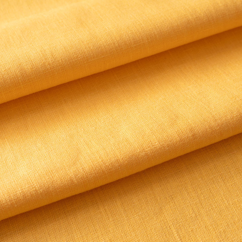 Fijne-linnen-stof-geel