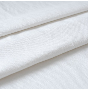 Tissu-lin-coton-gratté-blanc