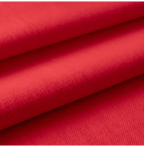 Tissu-lin-coton-gratté-rouge