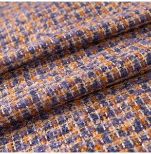 Tissu-tweed-Laurent-Guarigue-mauve-et-ocre-fil-lurex