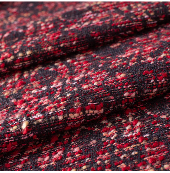 Haute-couture-tweed--geweven-in-Frankrijk-rood-en-zwart