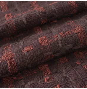 Tissu-tweed-haute-couture-tissé-en-France-marron-et-fauve
