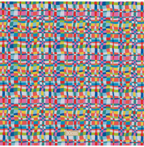 Tissu coton géométrique pop multicolore