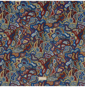 Tissu-coton-bleu-Aborigène
