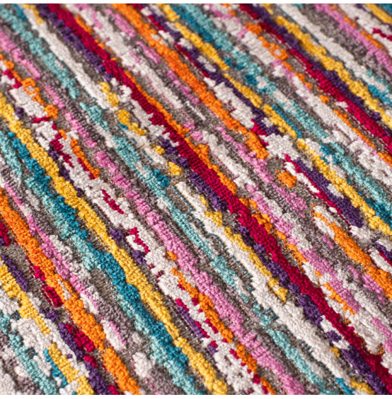 Tissu-velours-ameublement-ligné-abstrait-multicolore