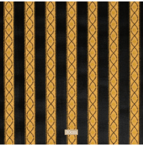 Decoratiestof-fluweel-zwart-gestreept-op-gouden-ondergrond