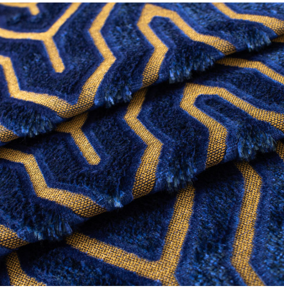 Decoratiestof-fluweel-geometrisch-patroon-blauw