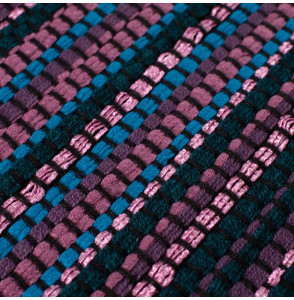 Tissu-tweed-de-haute-couture-La-Fille-ligné-rose-et-bleu